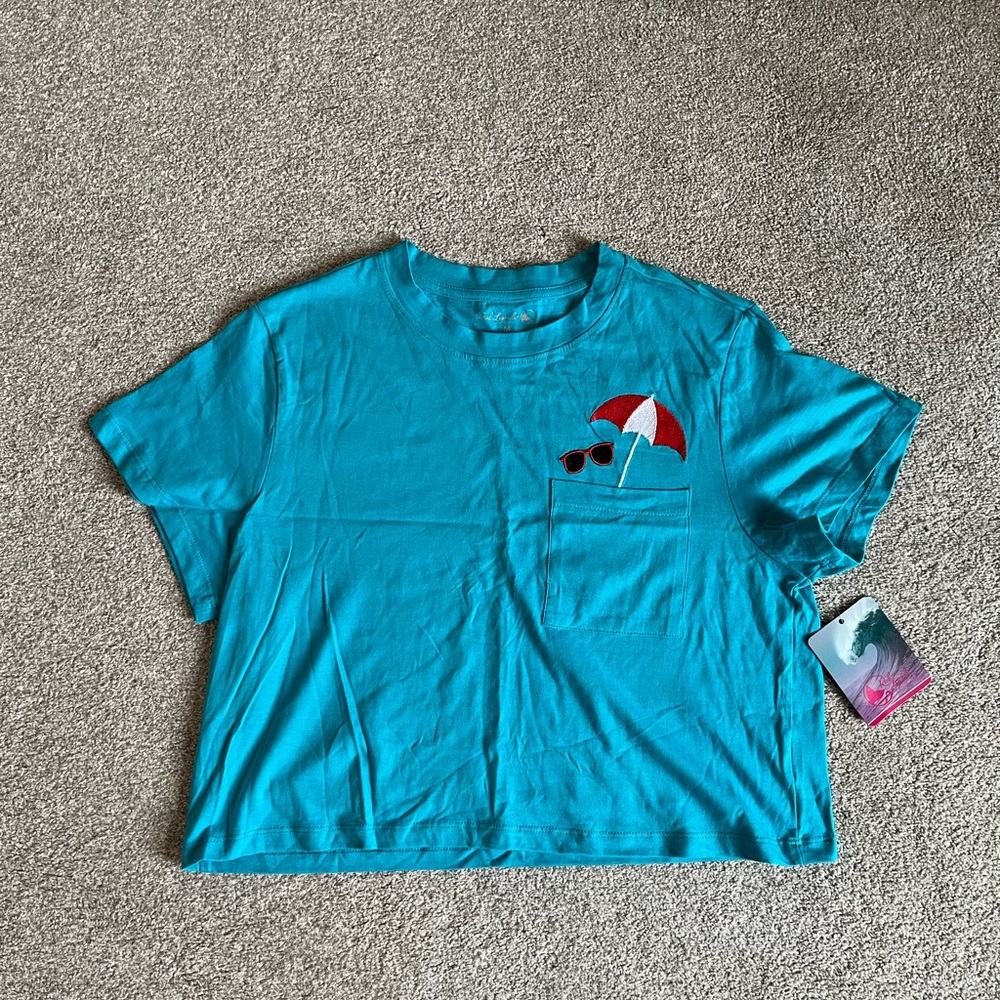 Brand New Blue Cropped Tee
